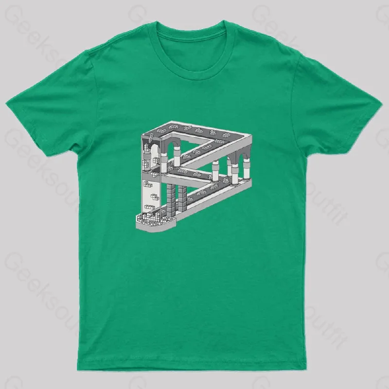 Some Game Involving Falling Blocks In The Style Of M.C. Escher Nerd T-Shirt