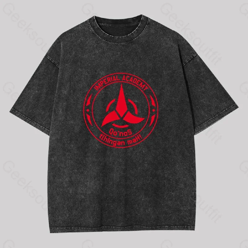 Star Trek Discovery Qo'noS Klingon Academy Geek Washed T-shirt