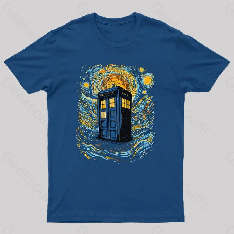 Starry Blue Box Nerd T-Shirt