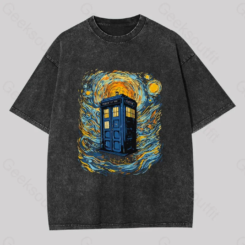 Starry Blue Box Washed T-shirt