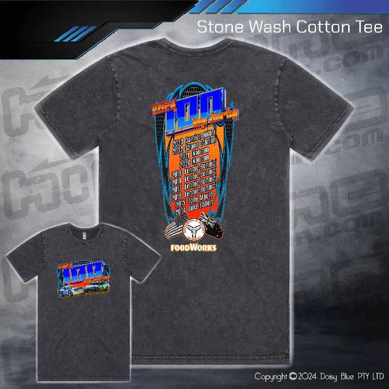 Stonewash Tee - 100 Lap Derby 2024