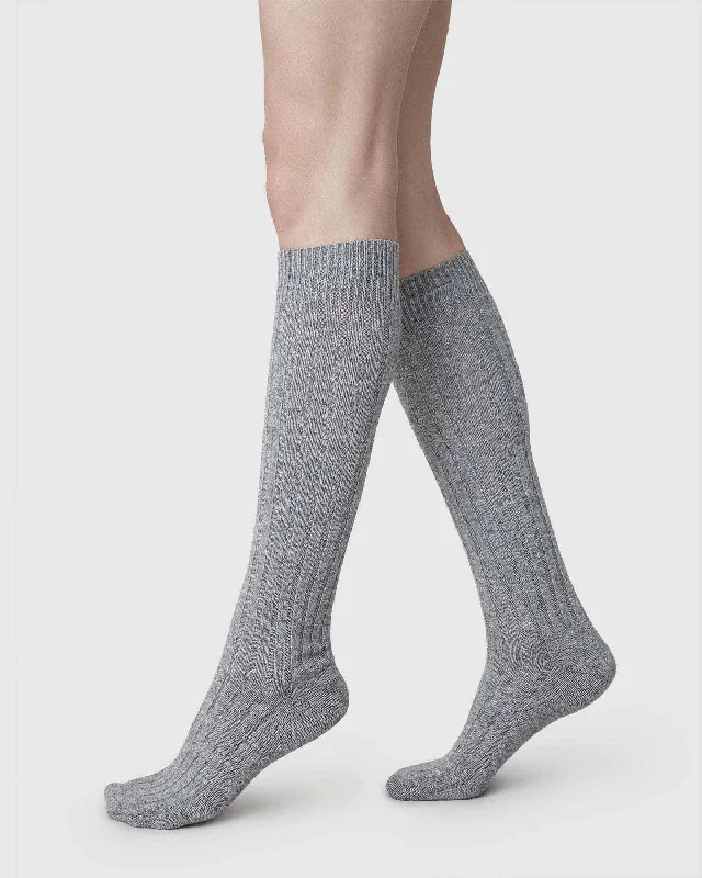 SWEDISH STOCKINGS - BAS GENOUX BODIL - GRIS