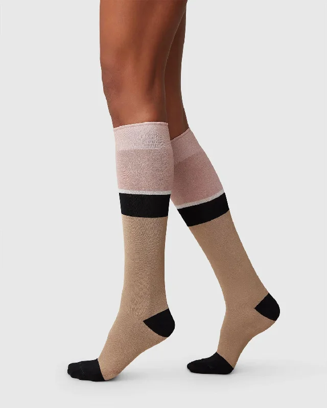 SWEDISH STOCKINGS - BAS GENOUX ELENA - BEIGE