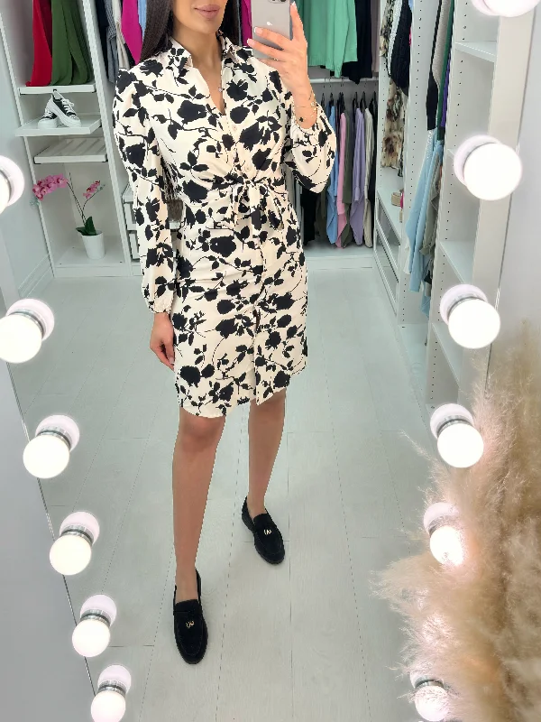 Tanya Floral Print Shirt Dress Office floral dresses