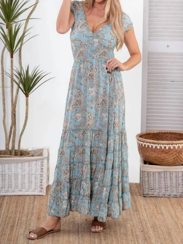 Kali Rosa Maxi Dress In Peri Blue Embellished Maxi Skirt